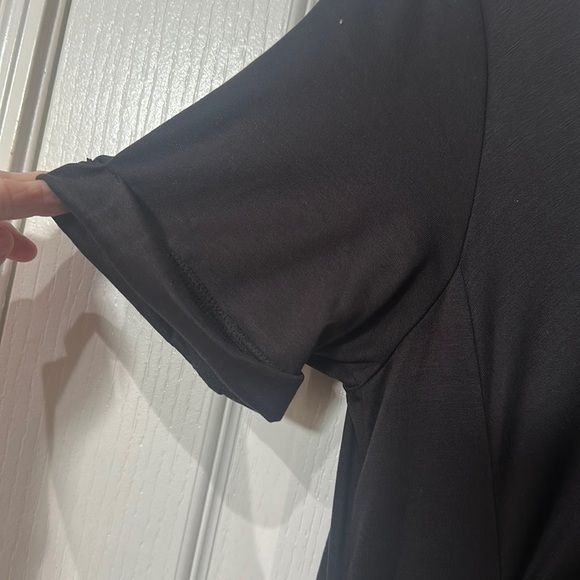 Mod Ref Sz S short sleeve, side Hilow slit side hem maxi black NWT - Picture 4 of 7